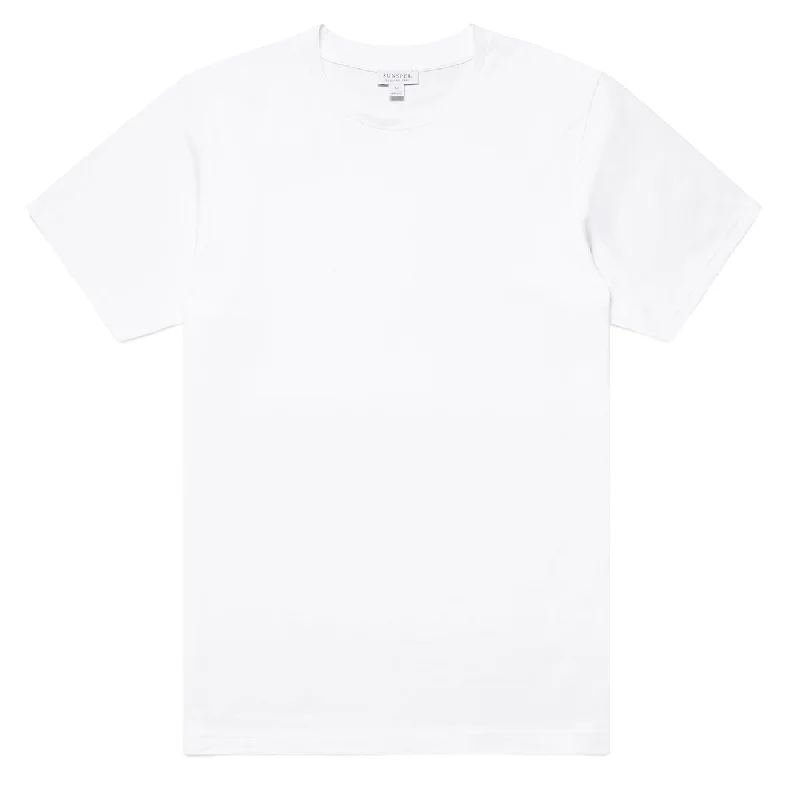 Sunspel Womens Boy-Fit Crew Neck T-Shirt White