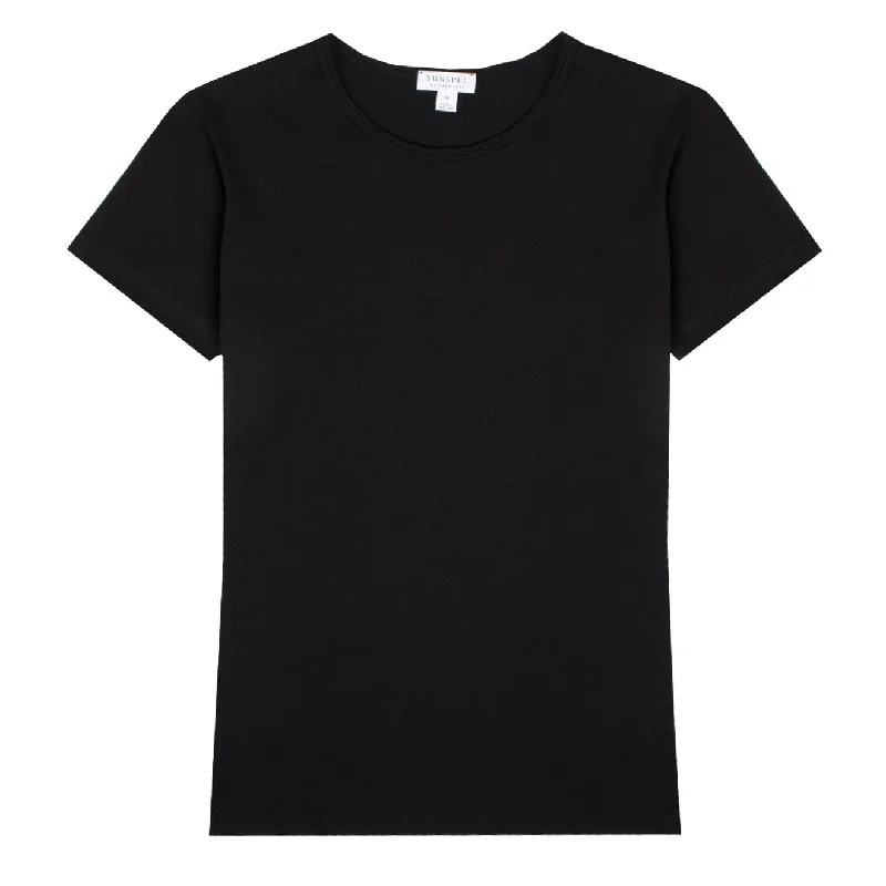 Sunspel Womens Classic T-Shirt Black