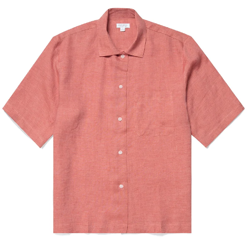 Sunspel Womens S/S Shirt Burnt Sienna