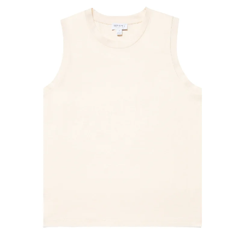 Sunspel Womens Tank T-Shirt Undyed