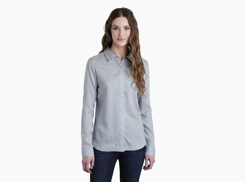 Organic Cotton Women Long Sleeve Top for Eco - Friendly ComfortWomen's Hadley Long Sleeve - Mist Organic Cotton Women Long Sleeve Top for Eco - Friendly ComfortWomen's Hadley Long Sleeve - Mist