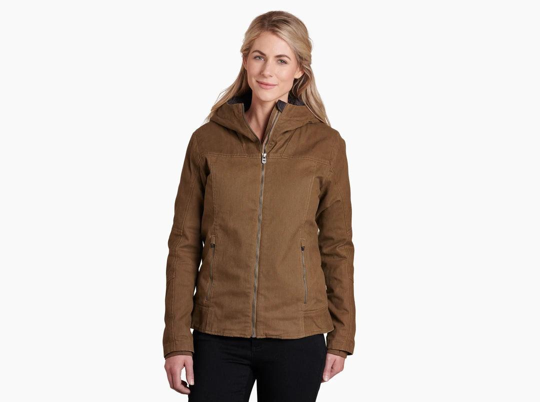 Organic Cotton Women Long Sleeve Top for Eco - Friendly ComfortWomen's The Law Fleece Lined Hoody - Dark Khaki Organic Cotton Women Long Sleeve Top for Eco - Friendly ComfortWomen's The Law Fleece Lined Hoody - Dark Khaki