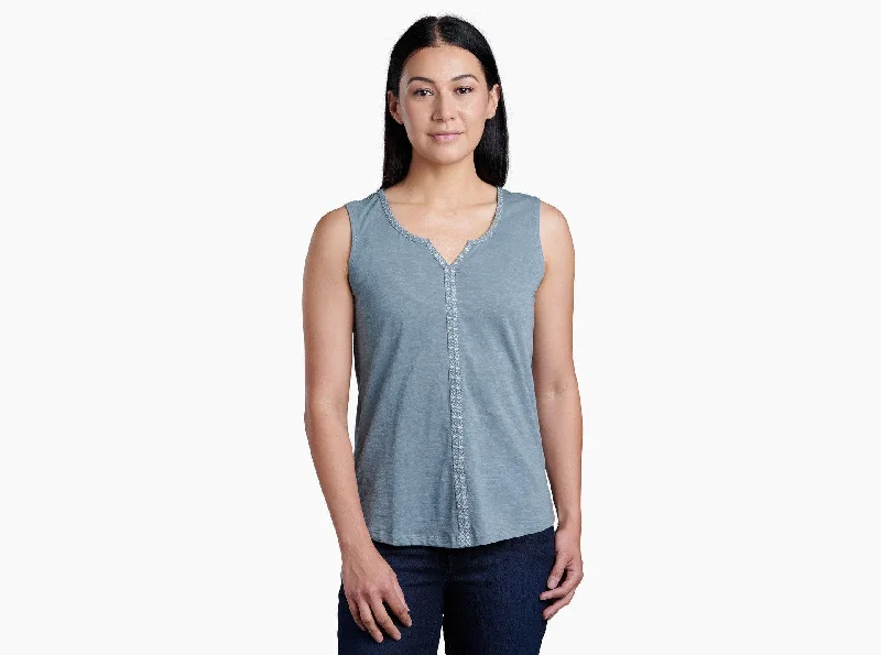 Striped Women Long Sleeve Top in a Timeless PatternWomen's Shay Tank - Eucalyptus