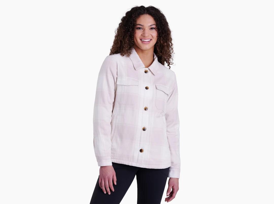 Striped Women Long Sleeve Top in a Timeless PatternWomen's Ember Shirt Jacket - Stone Striped Women Long Sleeve Top in a Timeless PatternWomen's Ember Shirt Jacket - Stone