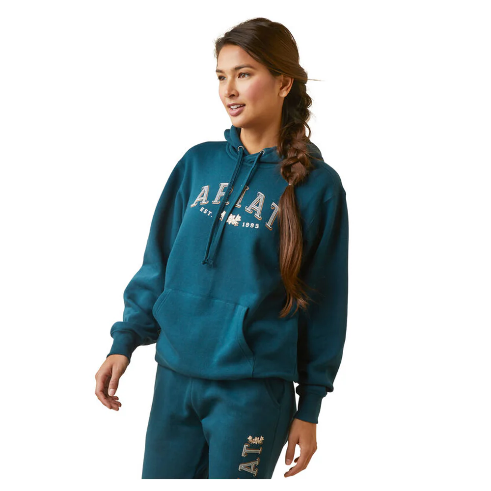 Plaid Women Long Sleeve Top for a Preppy VibeWOMENS REAL FLORA HOOD POND