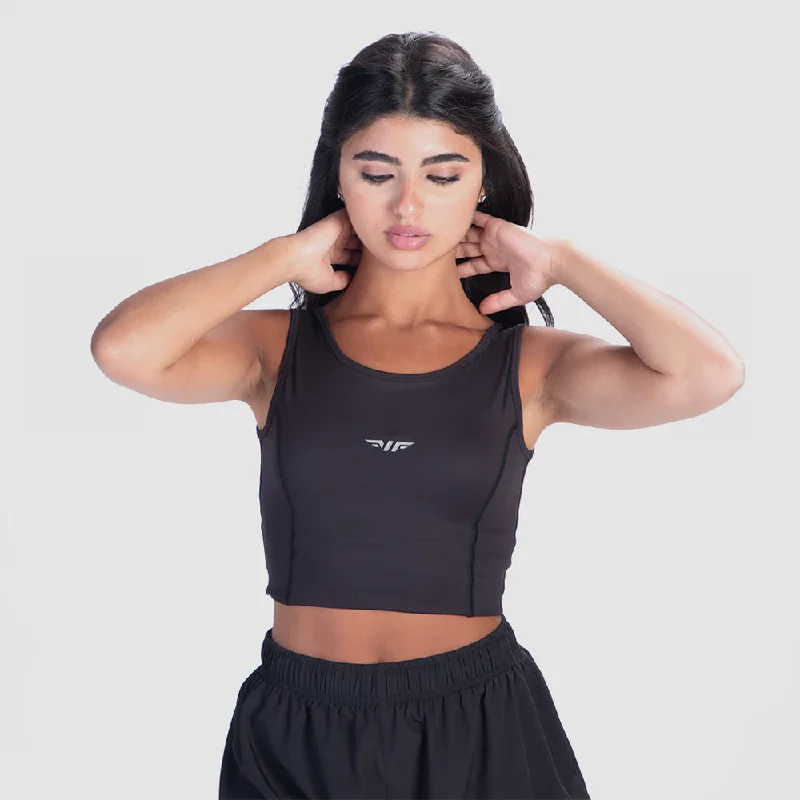 WOMEN MOVE CROP TOP (BLACK)