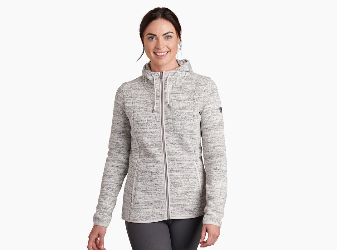 Striped Women Long Sleeve Top in a Timeless PatternWomen's Ascendyr Hoody - Ash