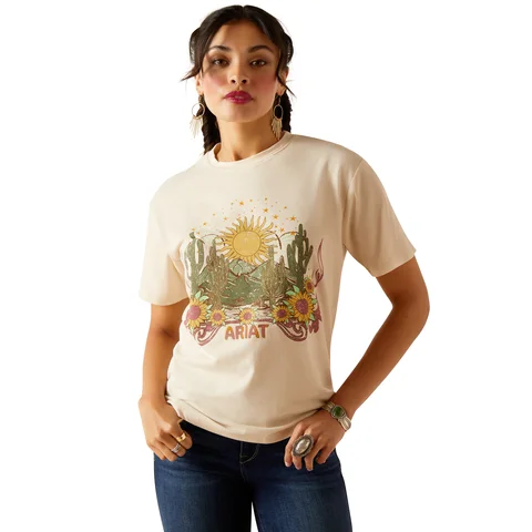 Cable - Knit Women Long Sleeve Top with a Cozy TextureWomen's Desert Dreaming S/S Tee - Natural