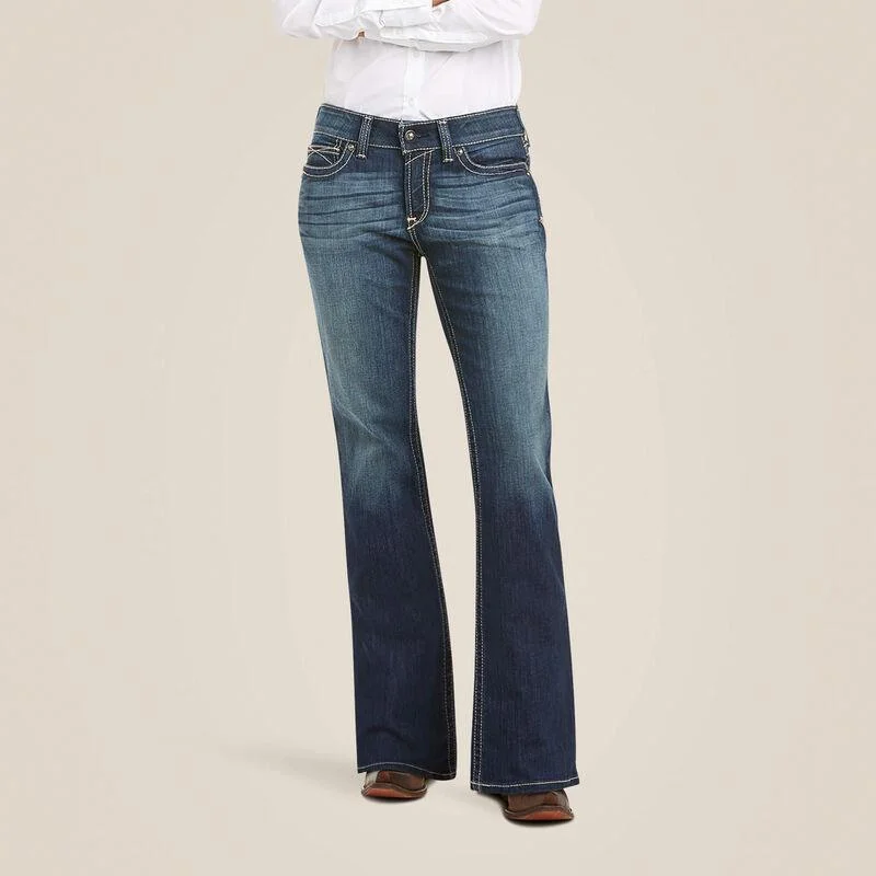 Printed Graphic Women Long Sleeve Top with a Bold StatementWomen's R.E.A.L. Mid Rise Stretch Original Boot Cut Jean