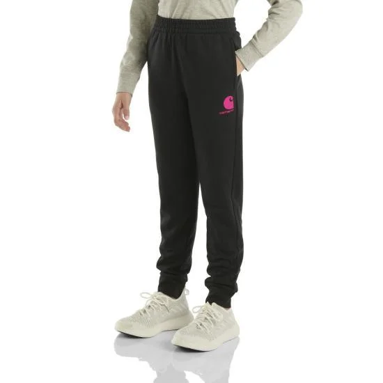 Thermal Women Long Sleeve Top for Extra Warmth in WinterYouth Girl's Fleece Logo Sweatpants - Black/Pink