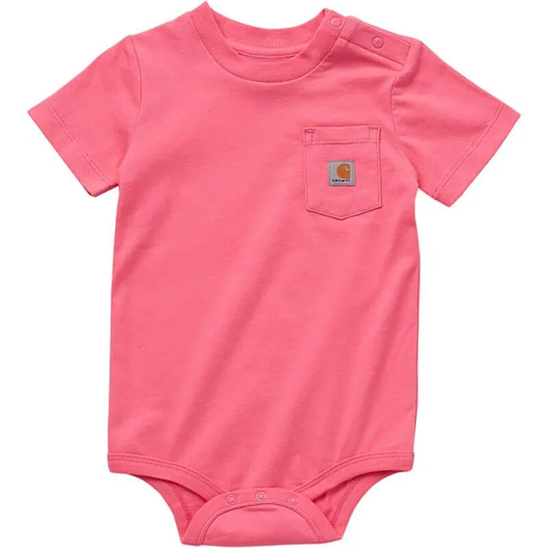 Ribbed Women Long Sleeve Top with a Textured AppealCarhartt Infant Short Sleeve Pocket Bodysuit - Pink Lemonade