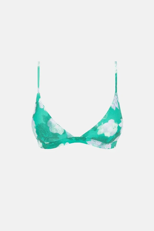 Women's Strapless Swim Tops with Silicone Grip in Red for a Secure and Stylish Poolside LookBonita Floral Bralette Top Green
