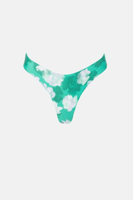 Women's Metallic - Trimmed Swim Tops in Gold for a Glamorous Beach PartyBonita Floral Hi Cut Pant Green