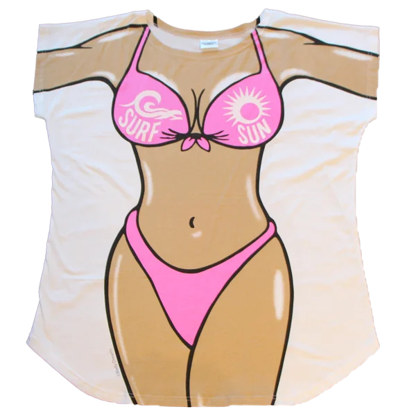 Maxi - length cover ups for a dramatic and elegant beach lookSurf Sun Fun Pink Women's Cover Up