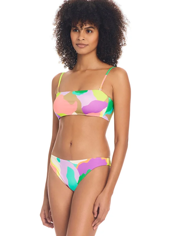 Plus Size Women's Longline Swim Tops in Navy with Striped Pattern for a Nautical StyleDaytripper Bandeau Bikini Top Multi