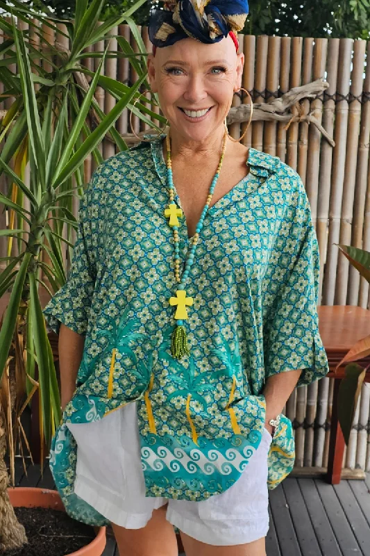 Mini - length cover ups for a more daring and youthful beach styleDreamcatcher Elina Green Shirt On Sale