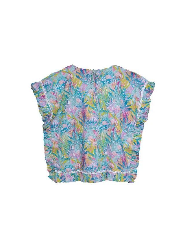 Drawstring - closure cover ups for adjustable sizingFrilly Beach Cover Up