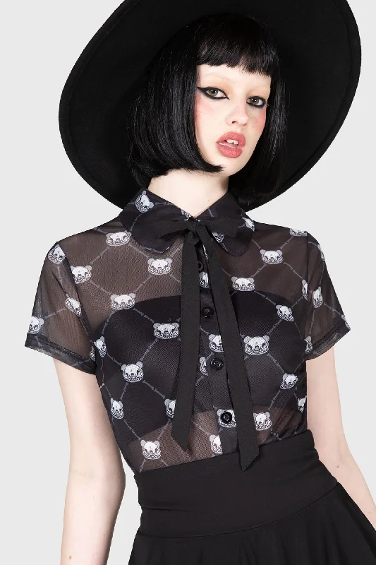 Printed Bodysuits with Floral Patterns for a Feminine VibeGoth Bear Bodysuit