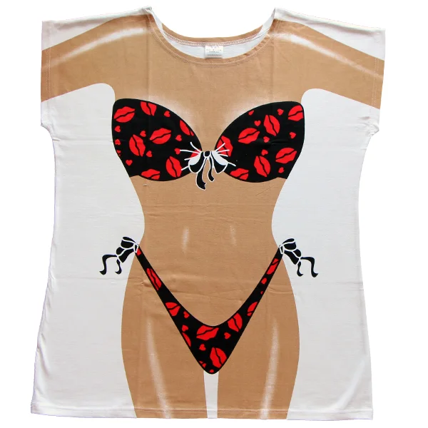 Printed sarong - style cover ups for a tropical vacation lookHot Lips Women's Cover Up