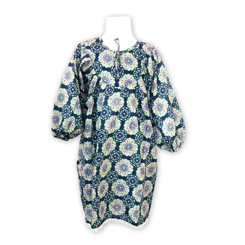 Wrinkle - resistant cover ups for easy travel to beach destinationsLotus Blue Kaftan