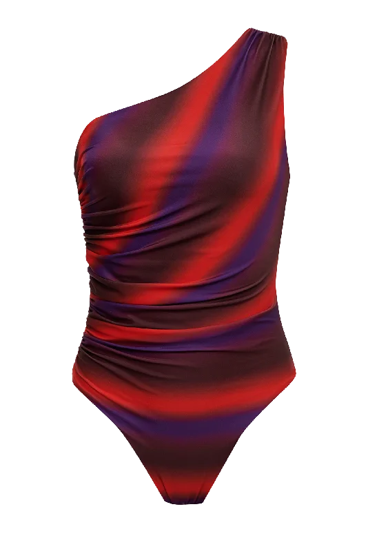 Plus Size Women's Boho - Style One - Pieces in Multicolor with Tassels for a Festival VibeOdette One Piece - Puesta de Sol