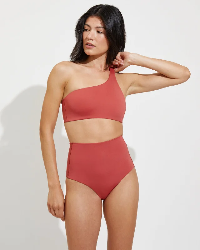 Women's Cut - Out Swim Tops in White with Geometric Shapes for an Edgy Beach StyleOffshore Top - Camp