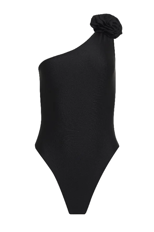 Women's Cut - Out One - Pieces in Black with Geometric Shapes for a Modern and Edgy StyleAmelia Rosa One Piece - Noir