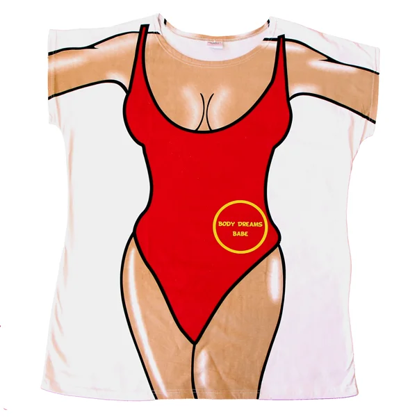 Beach - themed embroidery cover ups for a unique and personalized touchRed One-Piece Women's Cover Up