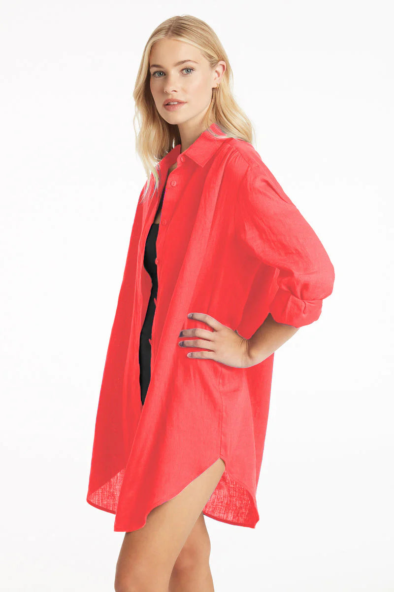 RESORT LINEN COVER UP