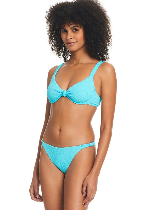 Plus Size Women's Floral - Embroidery Swim Tops in Cream for a Delicate and Elegant AppearanceSandbar Solids Underwire Bikini Top Curacao