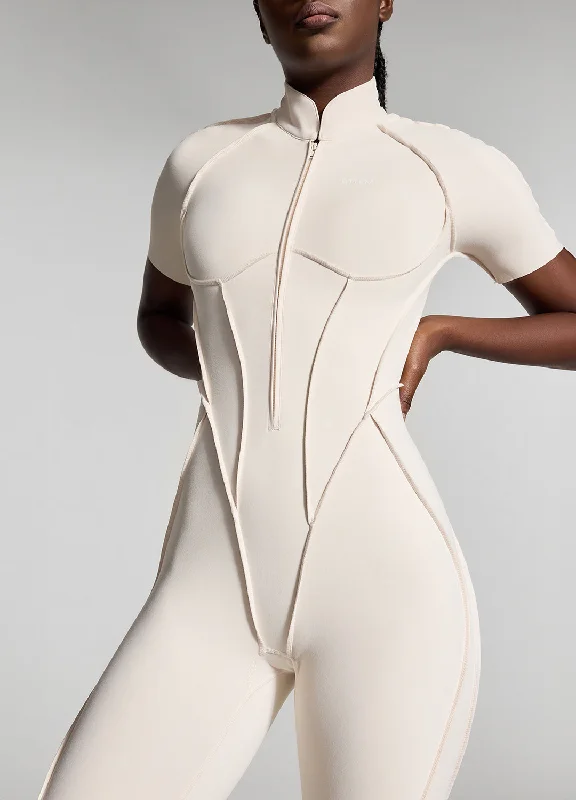 High - Neck Bodysuits for a Modest and Sophisticated LookSleek Shorts Bodysuit