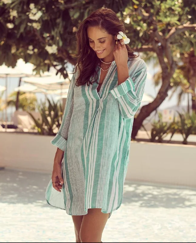 Animal - print cover ups for a bold and edgy beach styleSunseeker Wilder Painters Shirt - Green