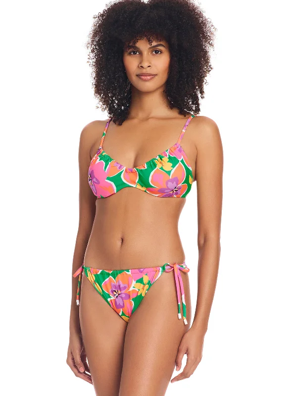 Women's Sheer - Paneled Swim Tops in Blue for a Flirty and Alluring Poolside LookSuper Bloom Tunnel Underwire Bikini Top Multi