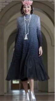 Petite - fit cropped linen cover ups for a breezy summer strollVanite Couture Dress 228836 Grey Ombre F24