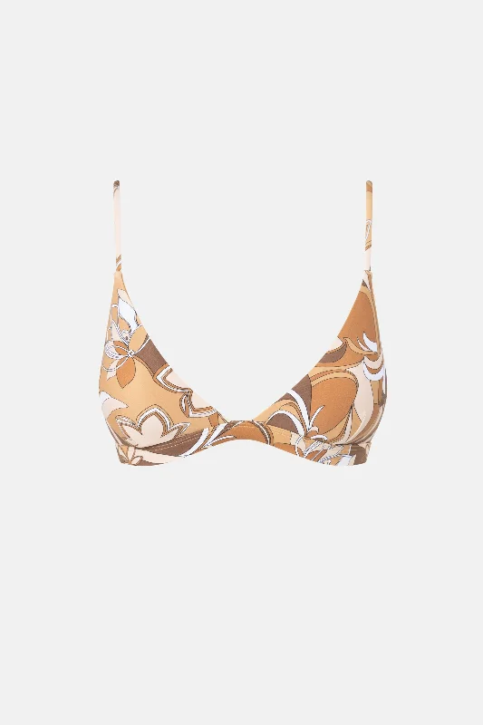 Plus Size Women's Ruched Swim Tops in Green for a Comfortable and Stylish Beach OutfitVentura Bralette Top Brown