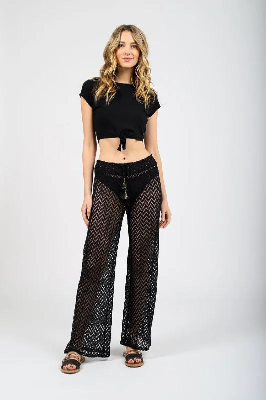 Mock - neck cover ups for a more modern and stylish silhouetteZUMA WIDE LEG PANT